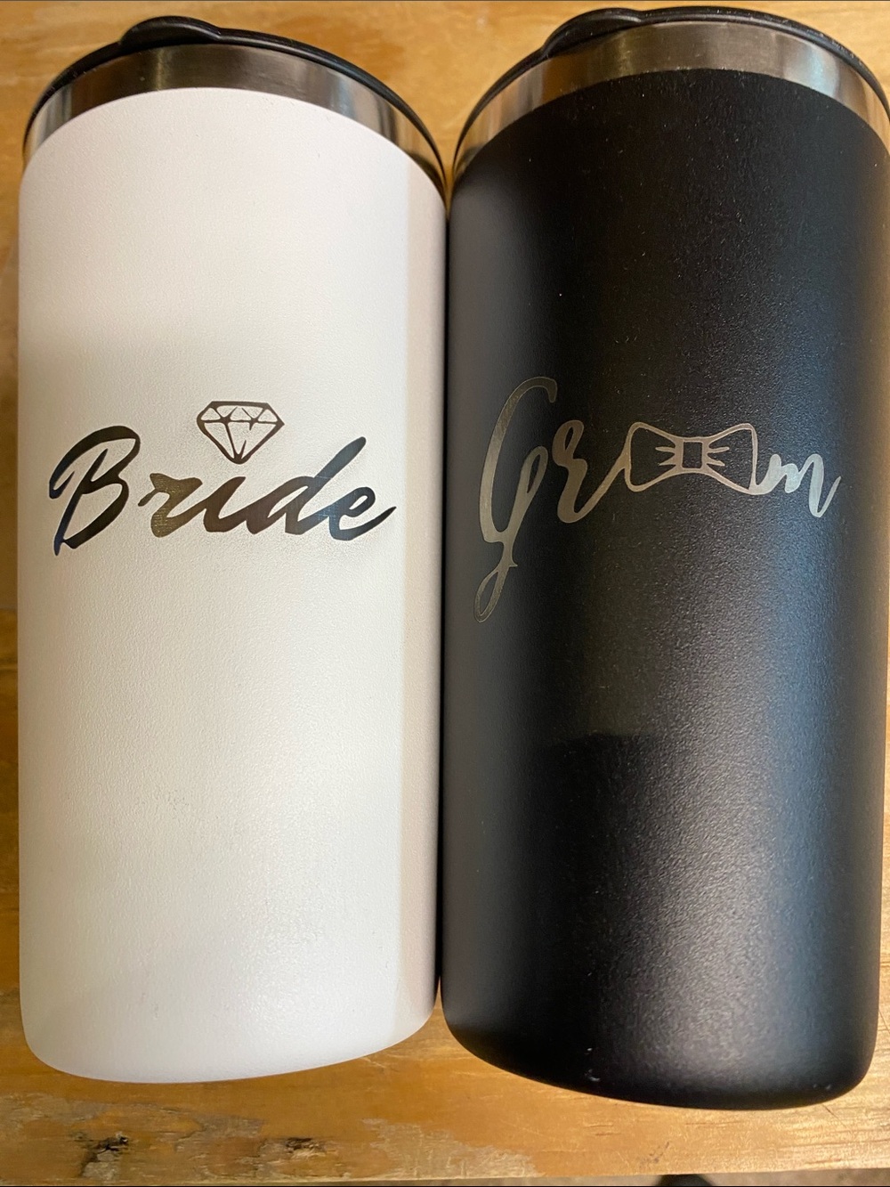 Hydro Flask 20 oz Tumbler Duo customized- White & Black